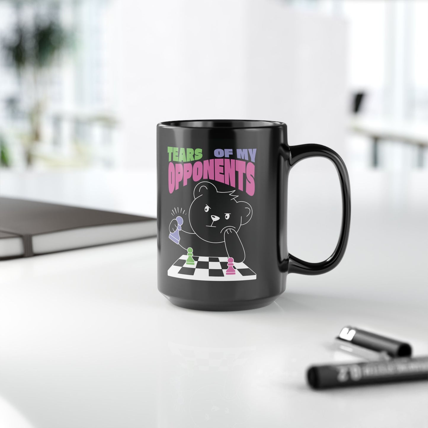 Chess Mug For Chess Lovers Gift Chess Cup Black