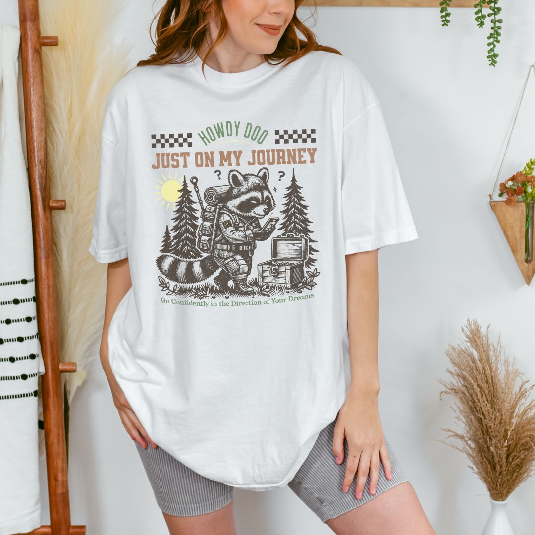 Encouraging-Quote-T-Shirt-For-Adventure-Tee-Raccoon-Life-Is-A-Journey-Comfort-Colors