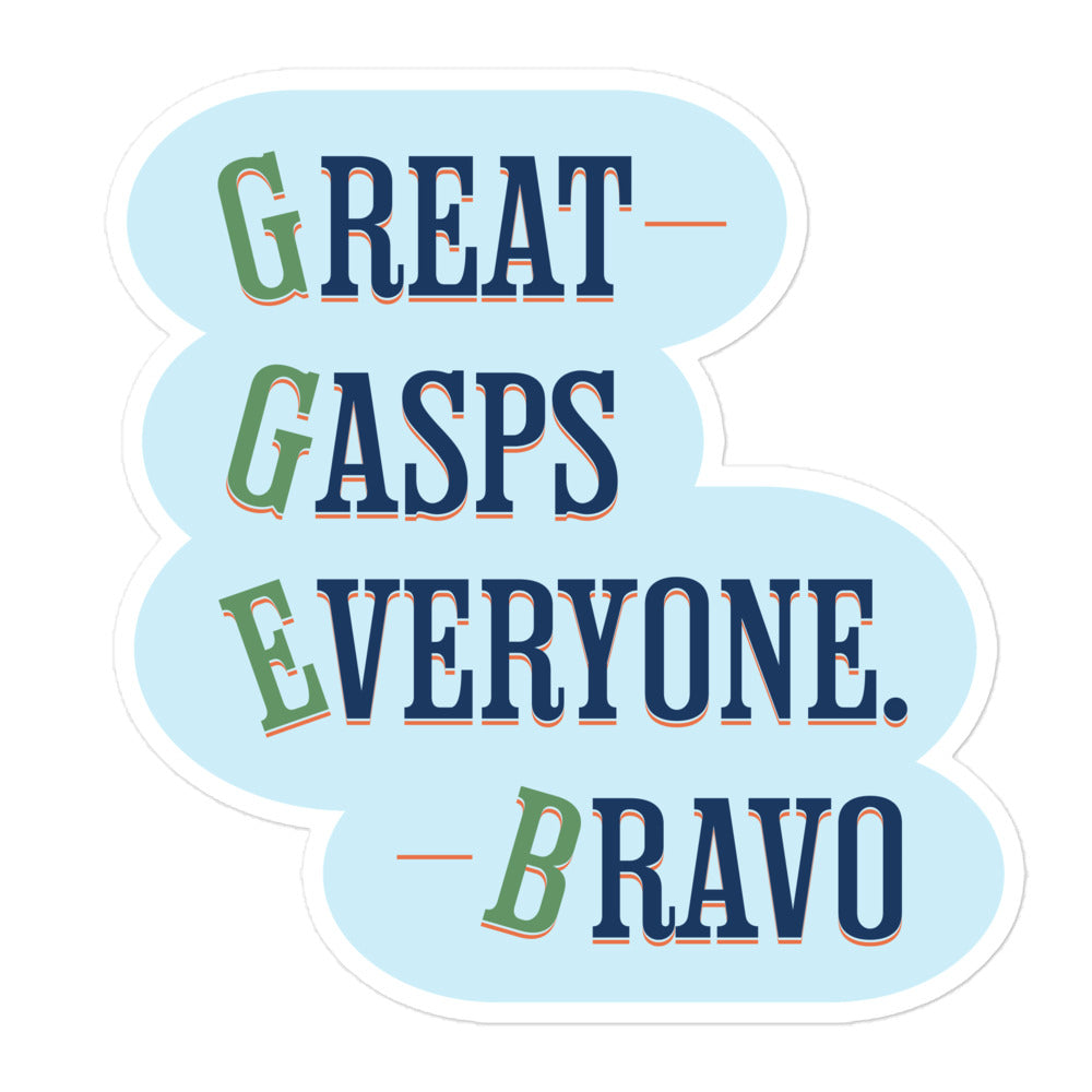 Great Gasps Ghosts Sticker Ghosts US Gift For Ghosts fan ghosts merch isaac from ghosts sticker