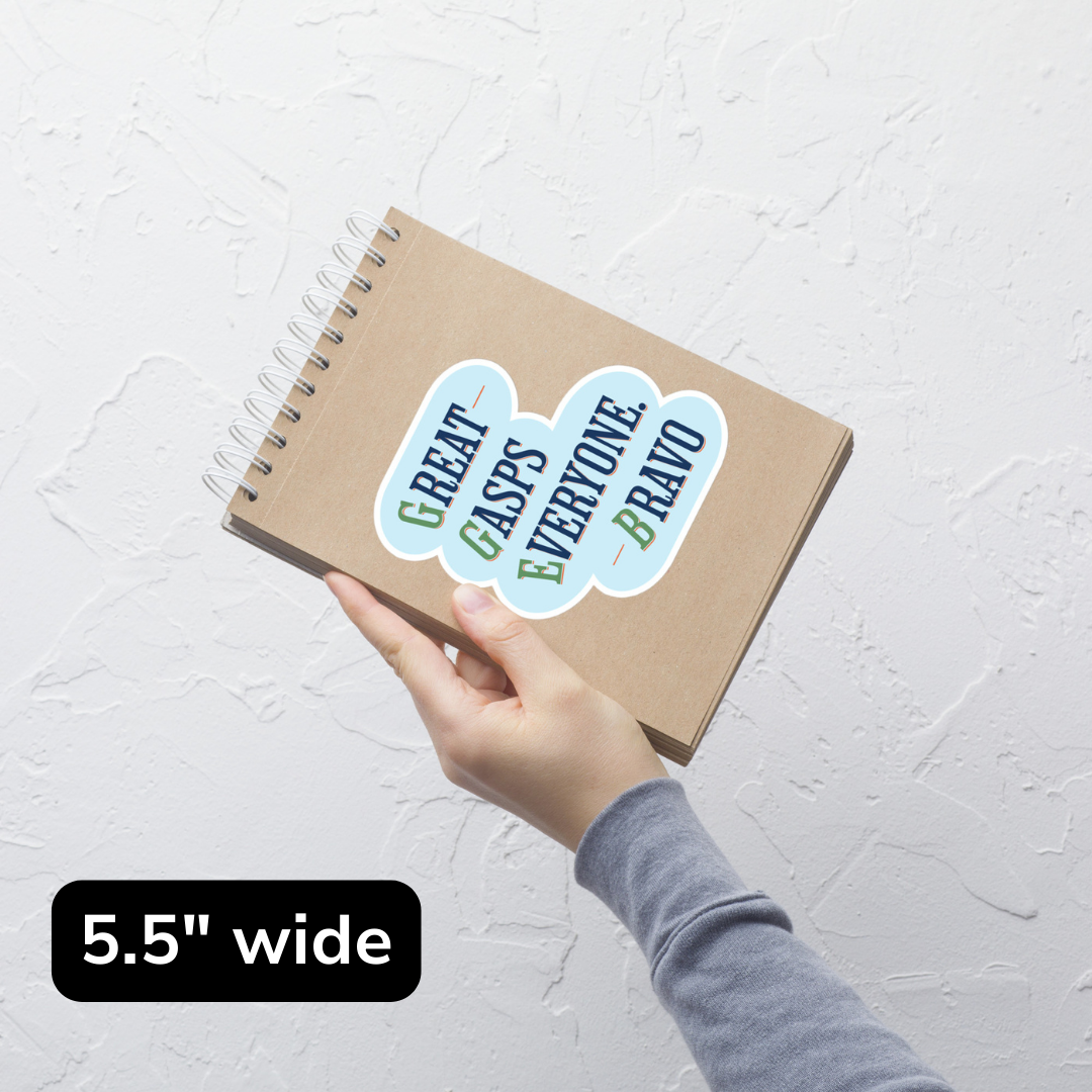 Great Gasps Ghosts Sticker Ghosts US Gift For Ghosts fan ghosts merch isaac from ghosts sticker