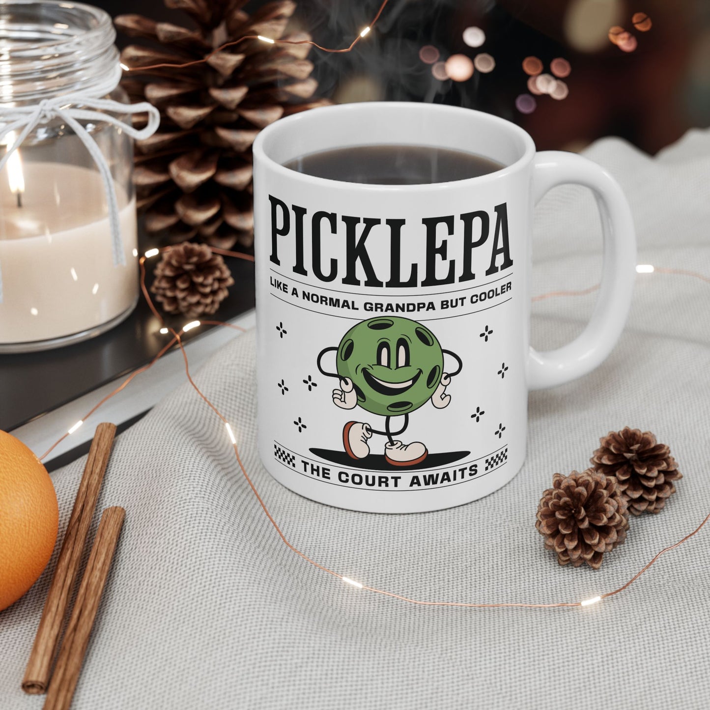 Pickleball Grandpa Mug For Pickleballer Grandfather Gift