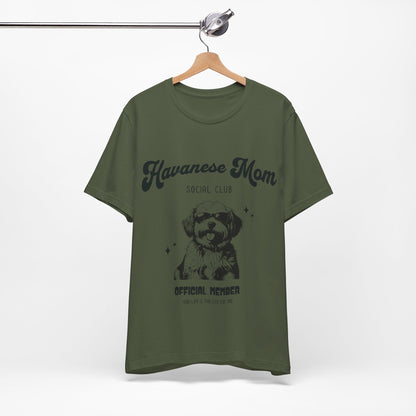 Havanese Shirt Dog Mom Social Club Retro