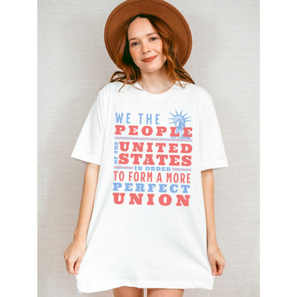 4th Of July Tee Patriotic USA Shirt With Preamble