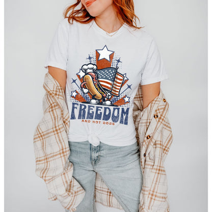 4th Of July Tee Hot Dog Shirt USA Patriotic T-Shirt For America