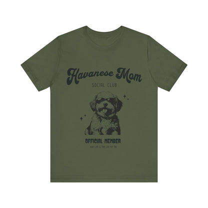 Havanese Shirt Dog Mom Social Club Retro