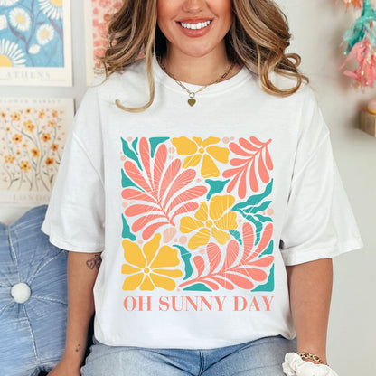 Aesthetic-Shirt-Flower-Tee-Sunny-Day-Summer-Shirt-For-Beach-Cute-Gift