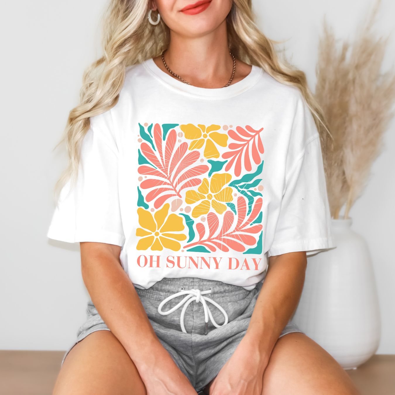 Aesthetic-Shirt-Flower-Tee-Sunny-Day-Summer-Shirt-For-Beach-Cute-Gift