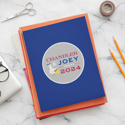 Chandler & Joey Friends Sticker For Friends Fans | Funny Election Sticker