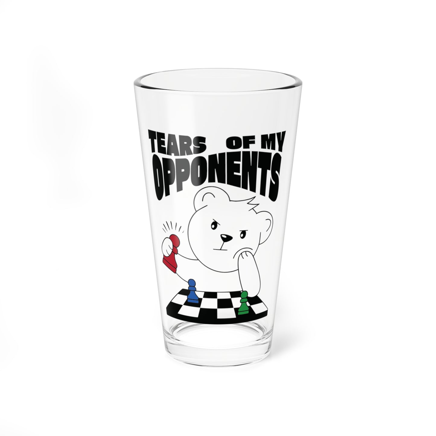 Chess Glass For Chess Player Gift Chess Mixing Glass 16oz