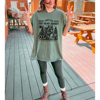 Encouraging-Quote-T-Shirts-For-Adventure-Tees-Raccoon-Life-Is-A-Journey-Comfort-Colors