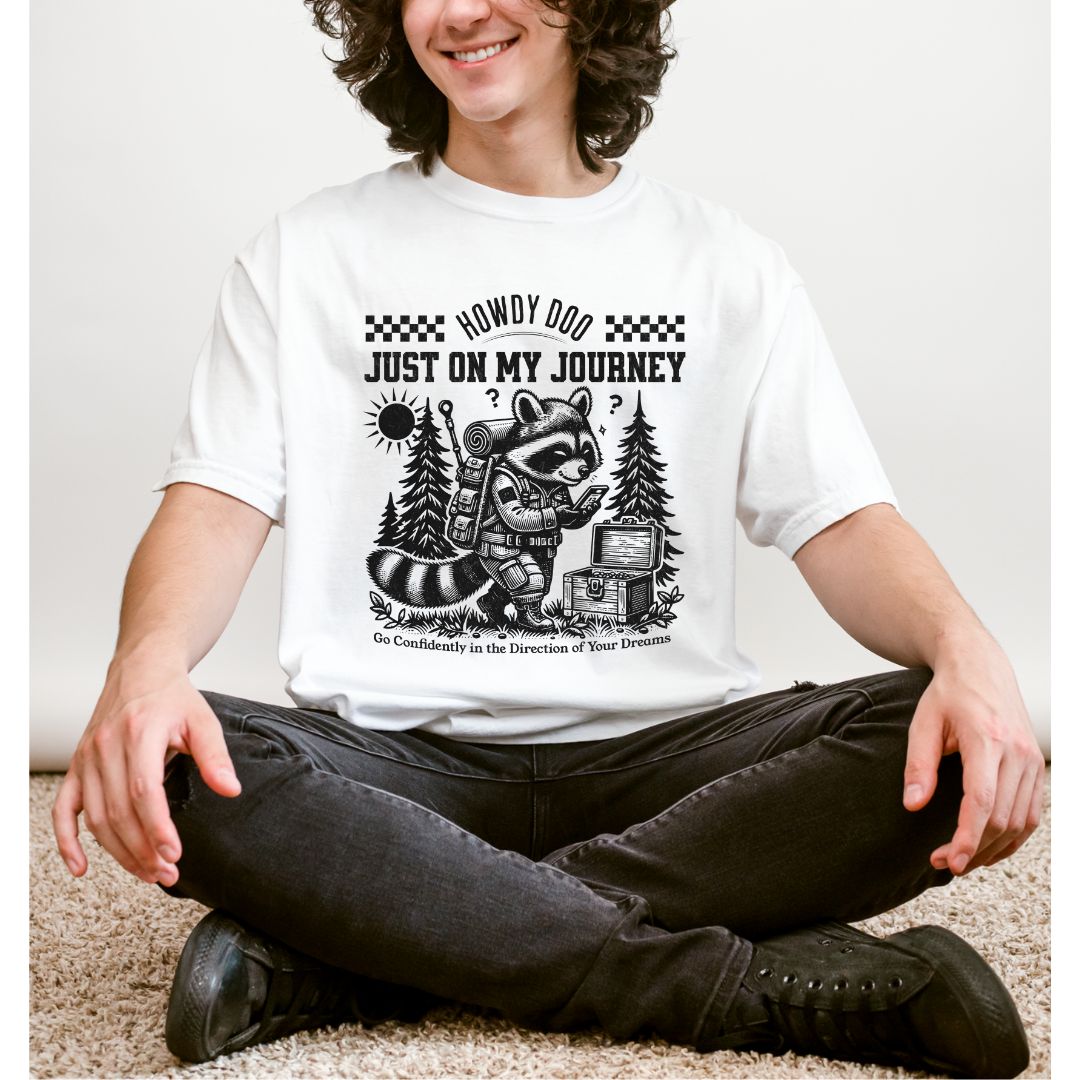 Encouraging-Quote-T-Shirts-For-Adventure-Tees-Raccoon-Life-Is-A-Journey-Comfort-Colors