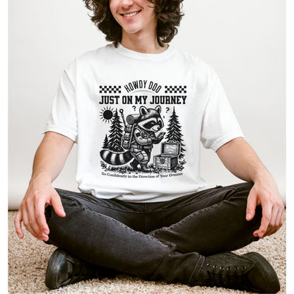 Encouraging-Quote-T-Shirts-For-Adventure-Tees-Raccoon-Life-Is-A-Journey-Comfort-Colors