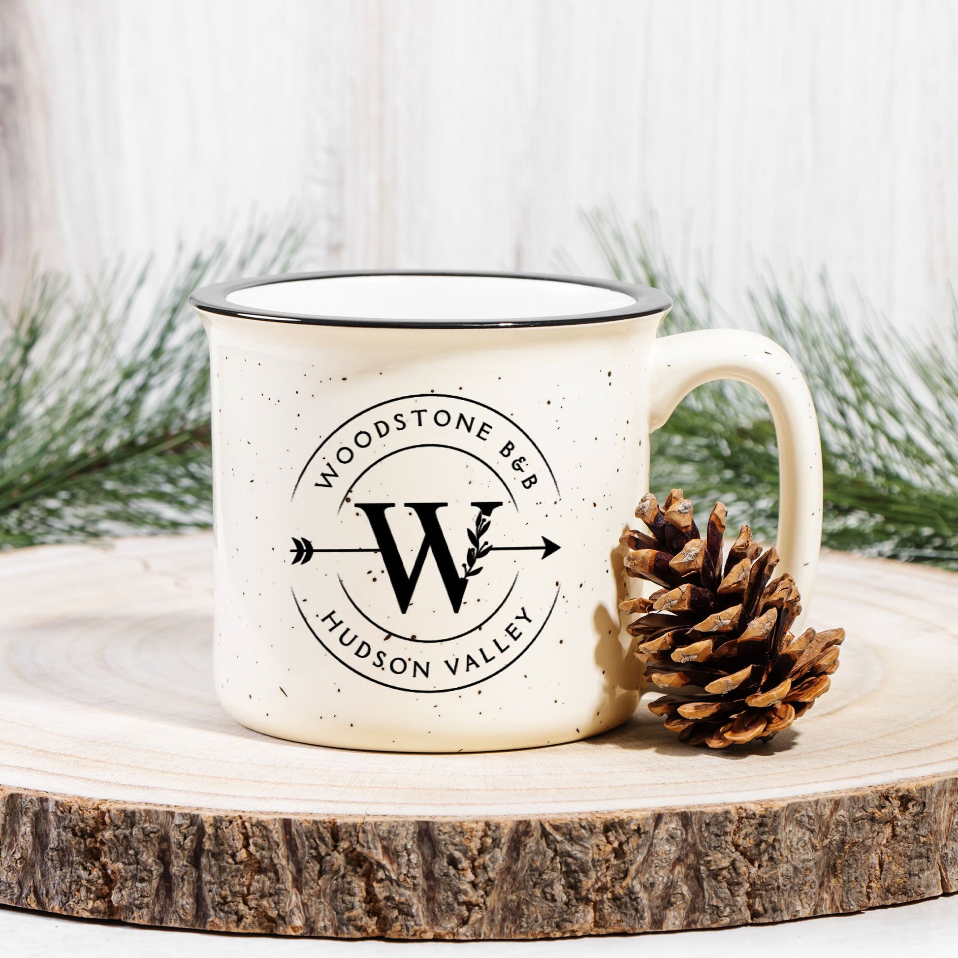 Ghosts Mug Woodstone B&B Ghosts US Ghosts CBS Merch For Ghosts Fans Speckled Camp Mug