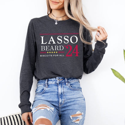 Lasso-T-Shirt-Funny-Election-Tee-Lasso-Fan-Gift-Lasso-_-Beard-Long-Sleeves_1