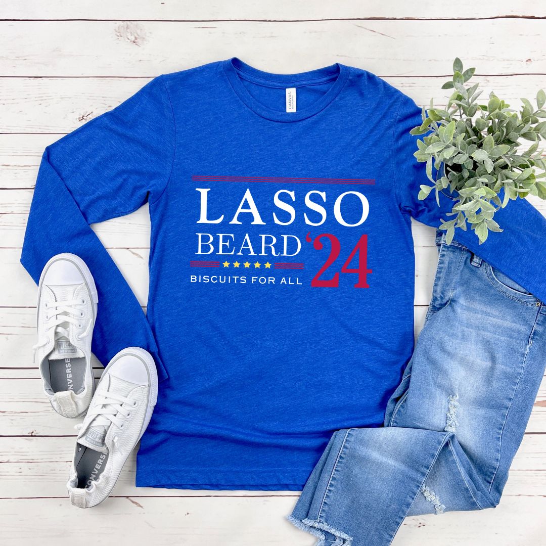 Lasso-T-Shirt-Funny-Election-Tee-Lasso-Fan-Gift-Lasso-_-Beard-Long-Sleeves_1