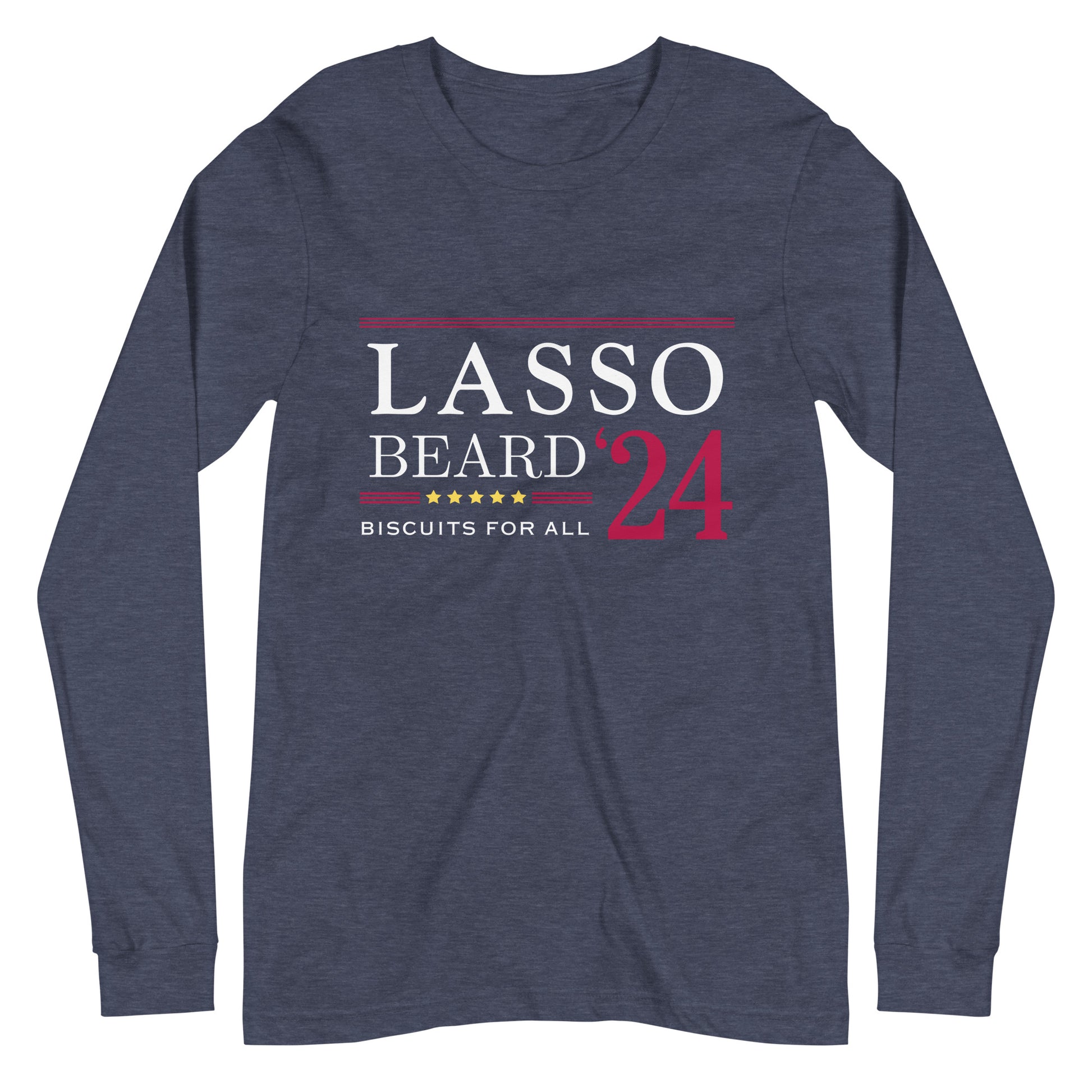 Lasso-T-Shirt-Funny-Election-Tee-Lasso-Fan-Gift-Lasso-&-Beard-Long-Sleeve