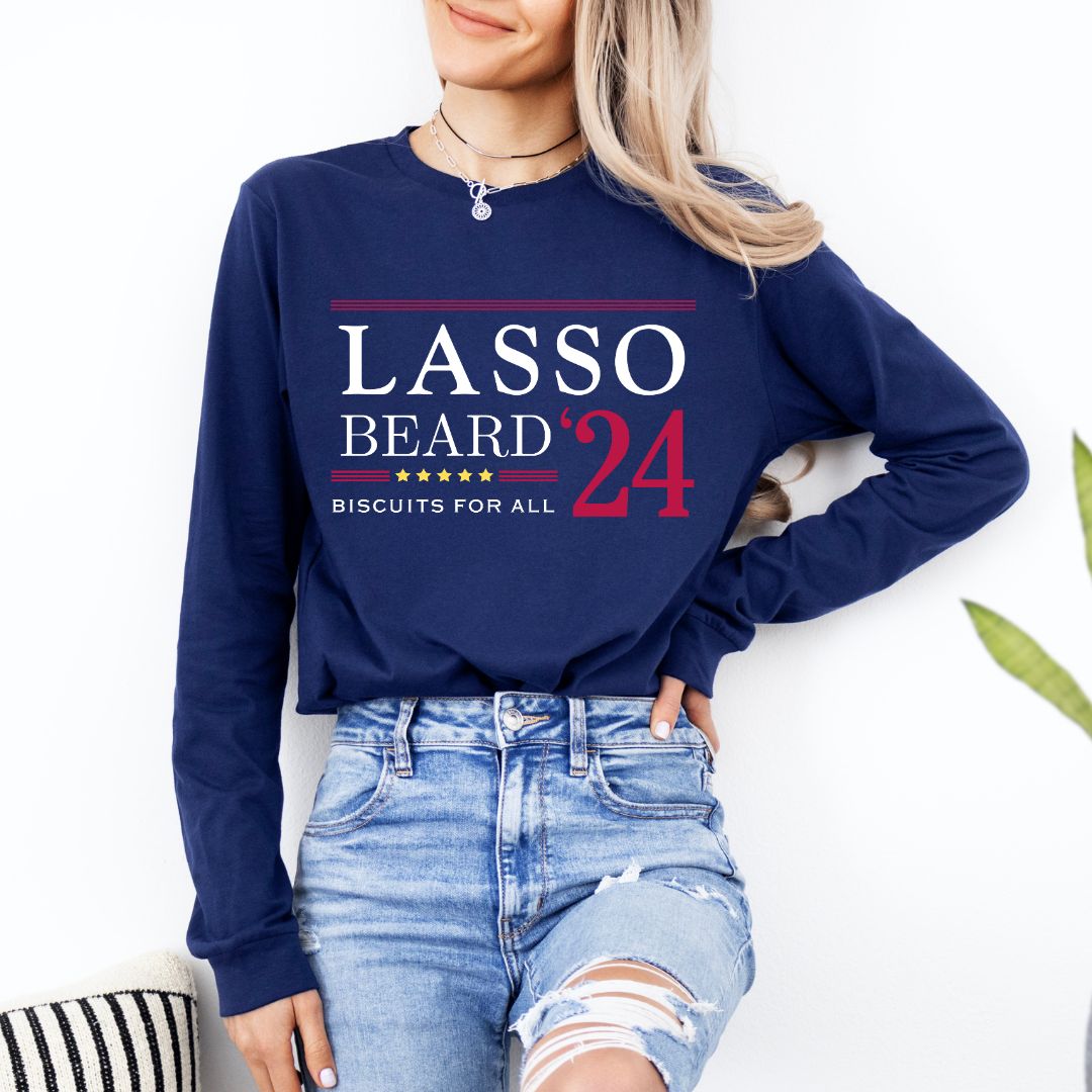 Lasso-T-Shirt-Funny-Election-Tee-Lasso-Fan-Gift-Lasso-_-Beard-Long-Sleeves_1