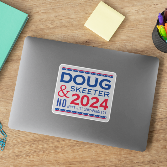 Skeeter & Doug Sticker 90s Cartoon Funny Election Sticker