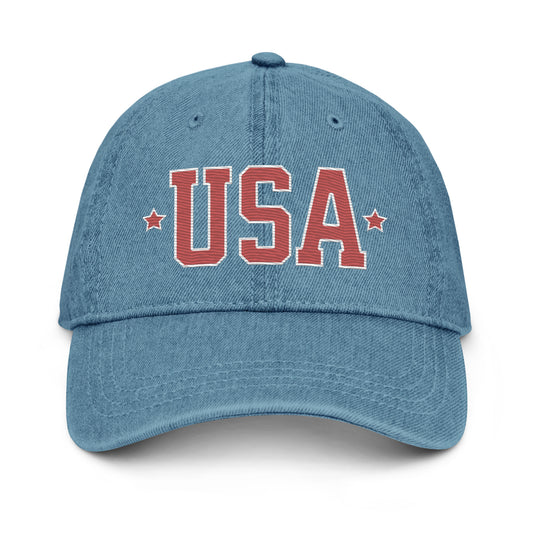 4th of july hat patriotic denim hat america hat usa retro hat