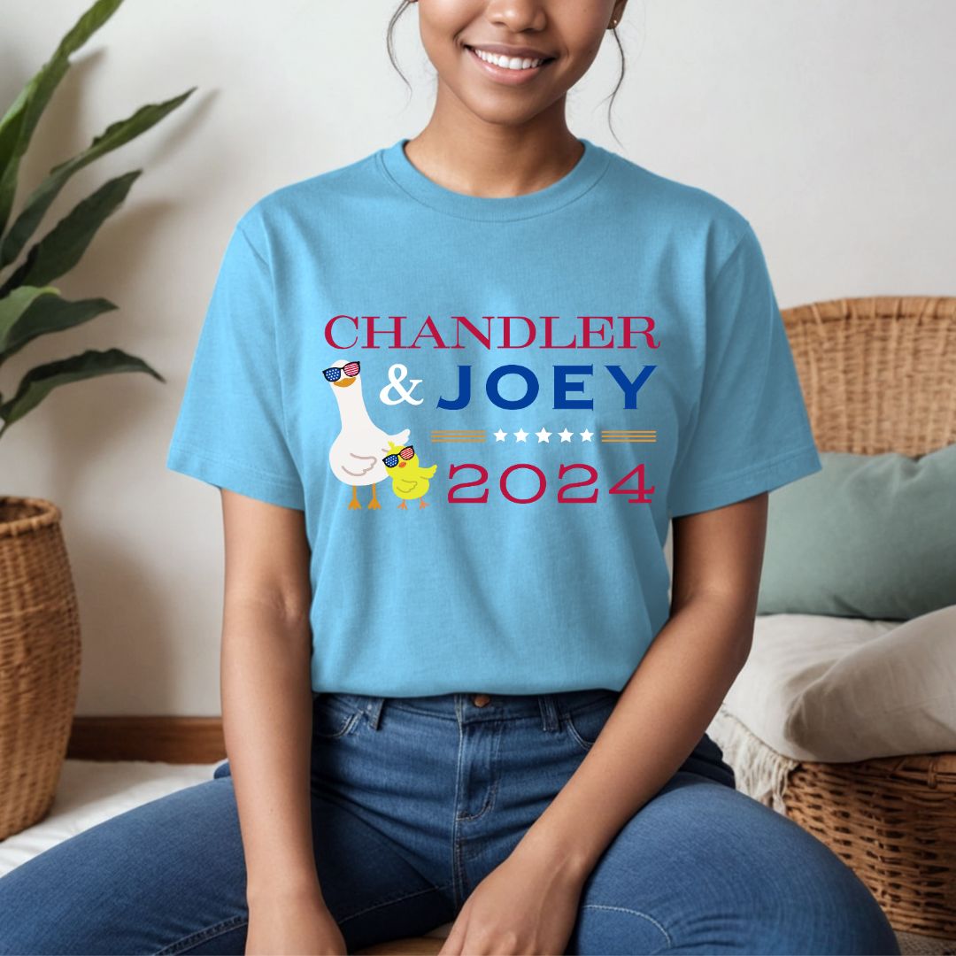 funny-election-tee-friends-tv-show-tshirt-chandler-joey-for-president-2024-vote-tees