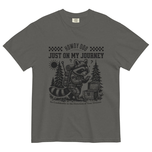 Encouraging-Quote-T-Shirts-For-Adventure-Tees-Raccoon-Life-Is-A-Journey-Comfort-Colors