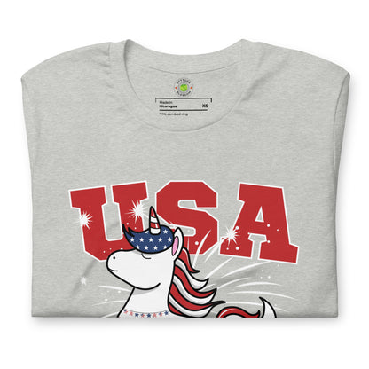 4th Of July Tee Patriotic Unicorn America Shirt For Funny USA Tee Unicorn Lovers Gift