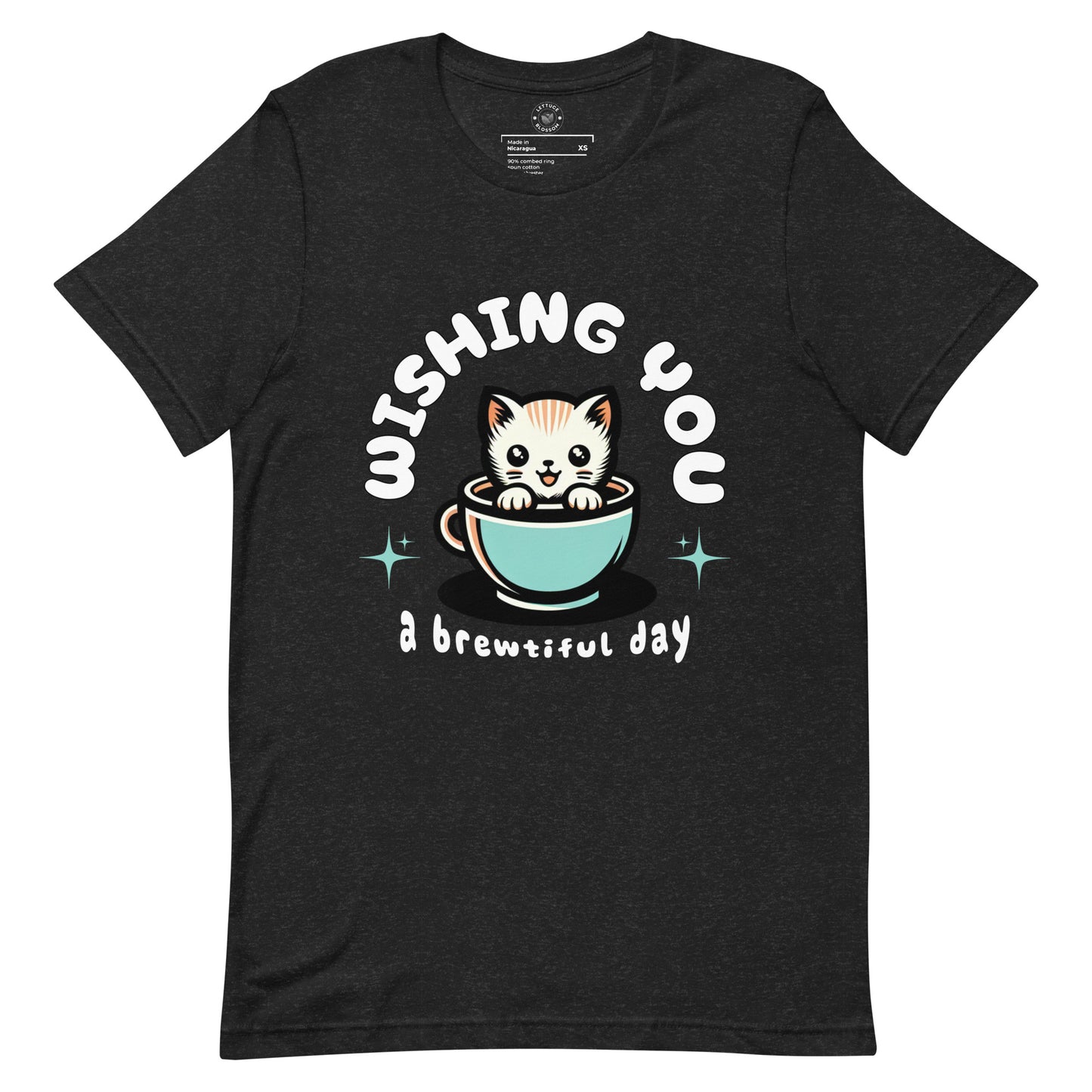 Brew-tiful Day Cat Punny Tee Wordplay Cute Tee Shirts & Gifts