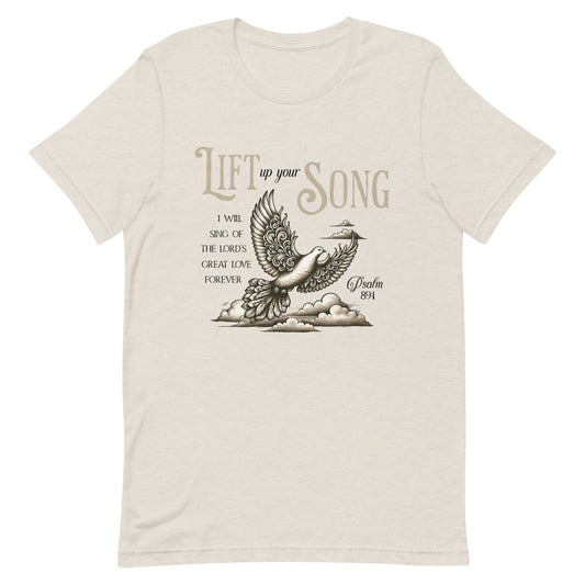 Lift Your Song Christian Tee Psalm 89:1