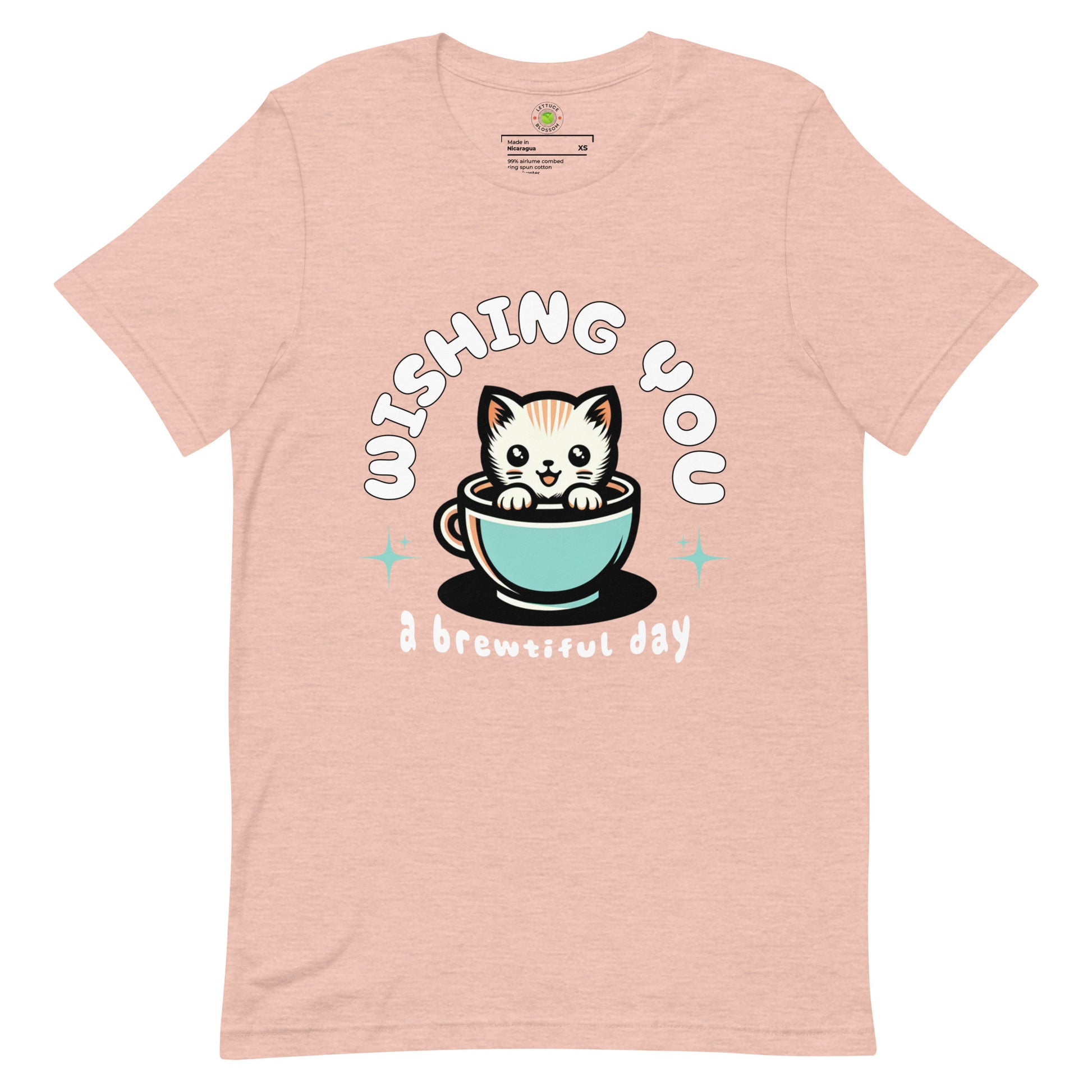 Brew-tiful Day Cat Punny Tee Wordplay Cute Tee Shirts & Gifts