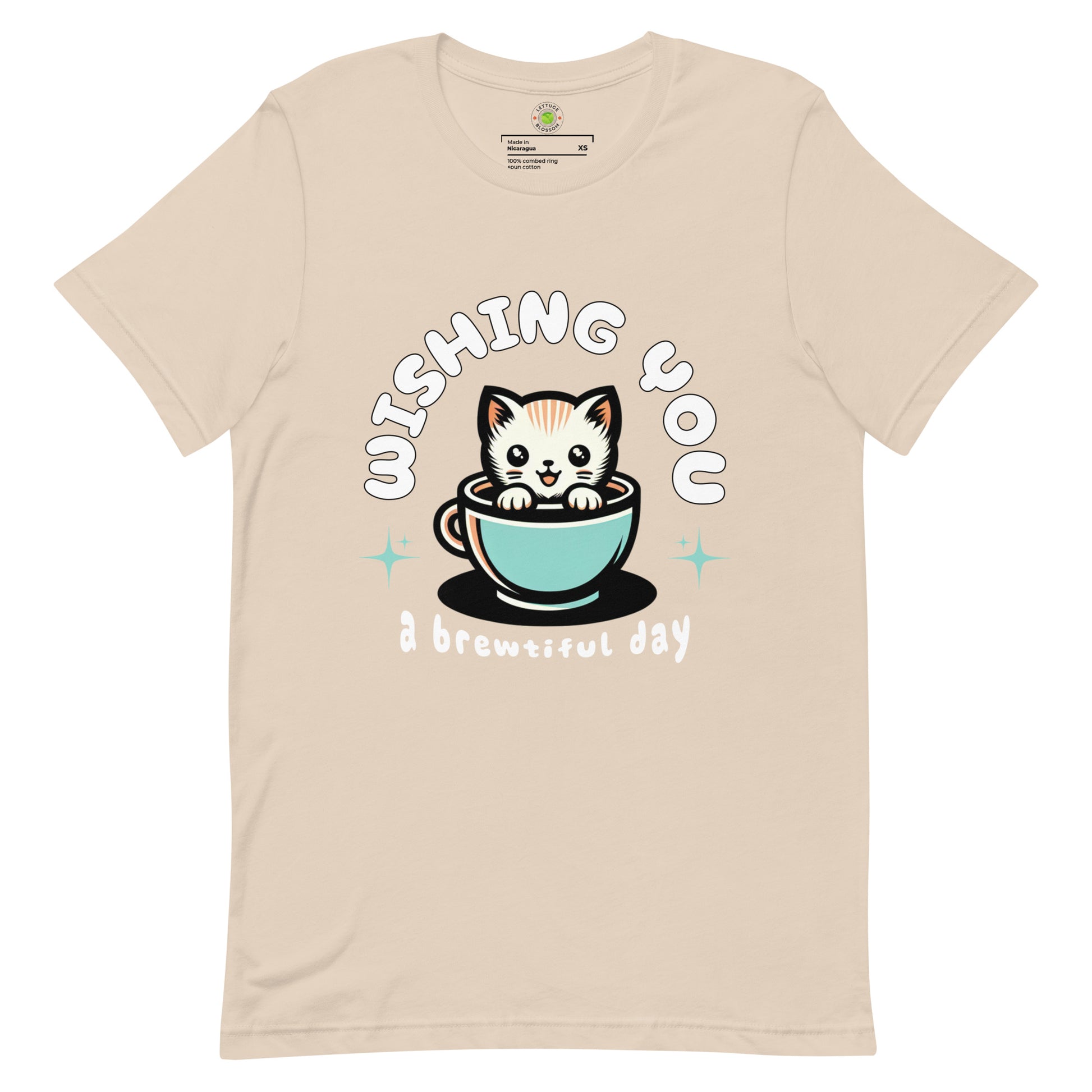 Brew-tiful Day Cat Punny Tee Wordplay Cute Tee Shirts & Gifts