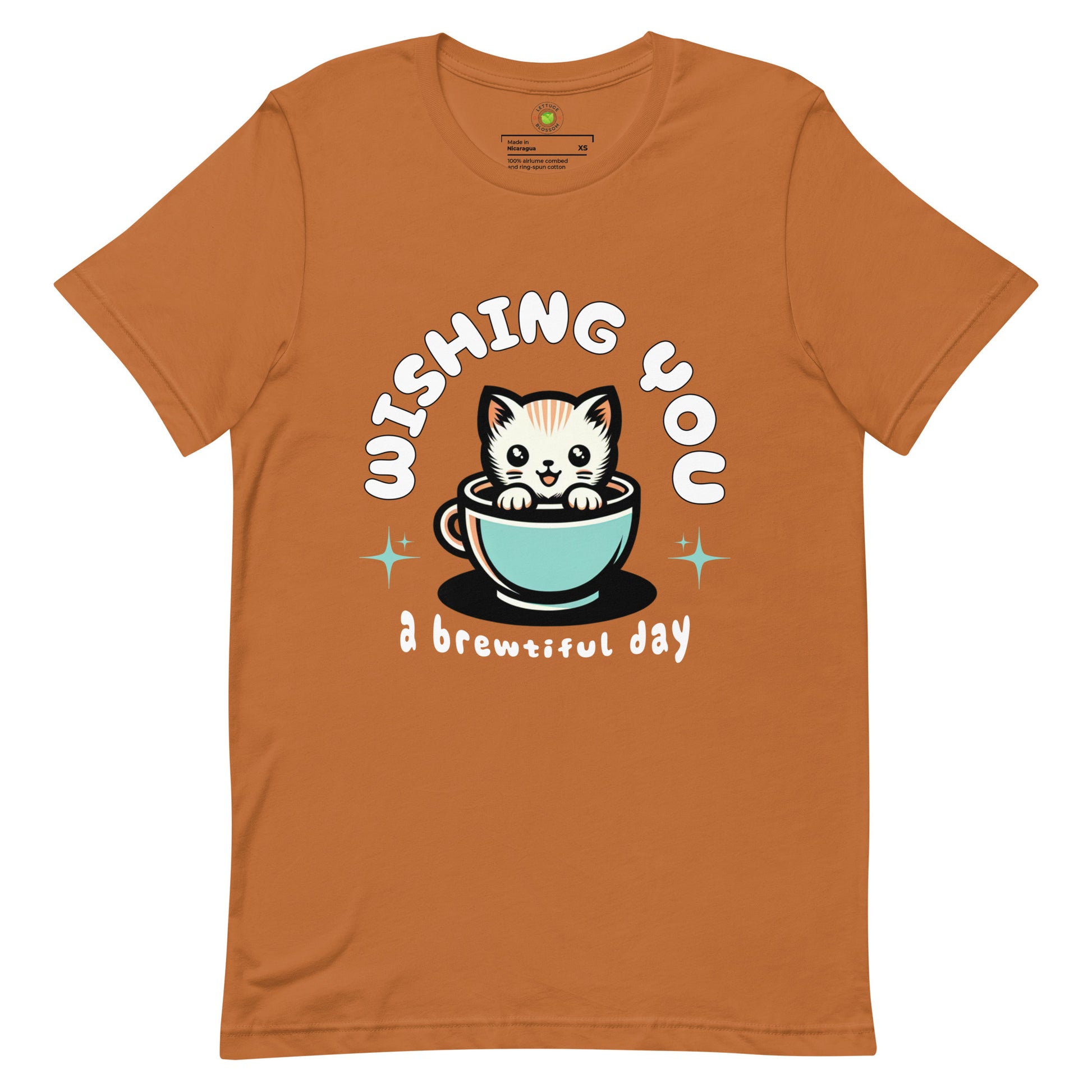 Brew-tiful Day Cat Punny Tee Wordplay Cute Tee Shirts & Gifts