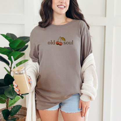 Old Soul Tee Vintage Style Cherry Aesthetic T-Shirt