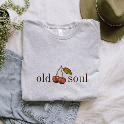 Old Soul Tee Vintage Style Cherry Aesthetic T-Shirt