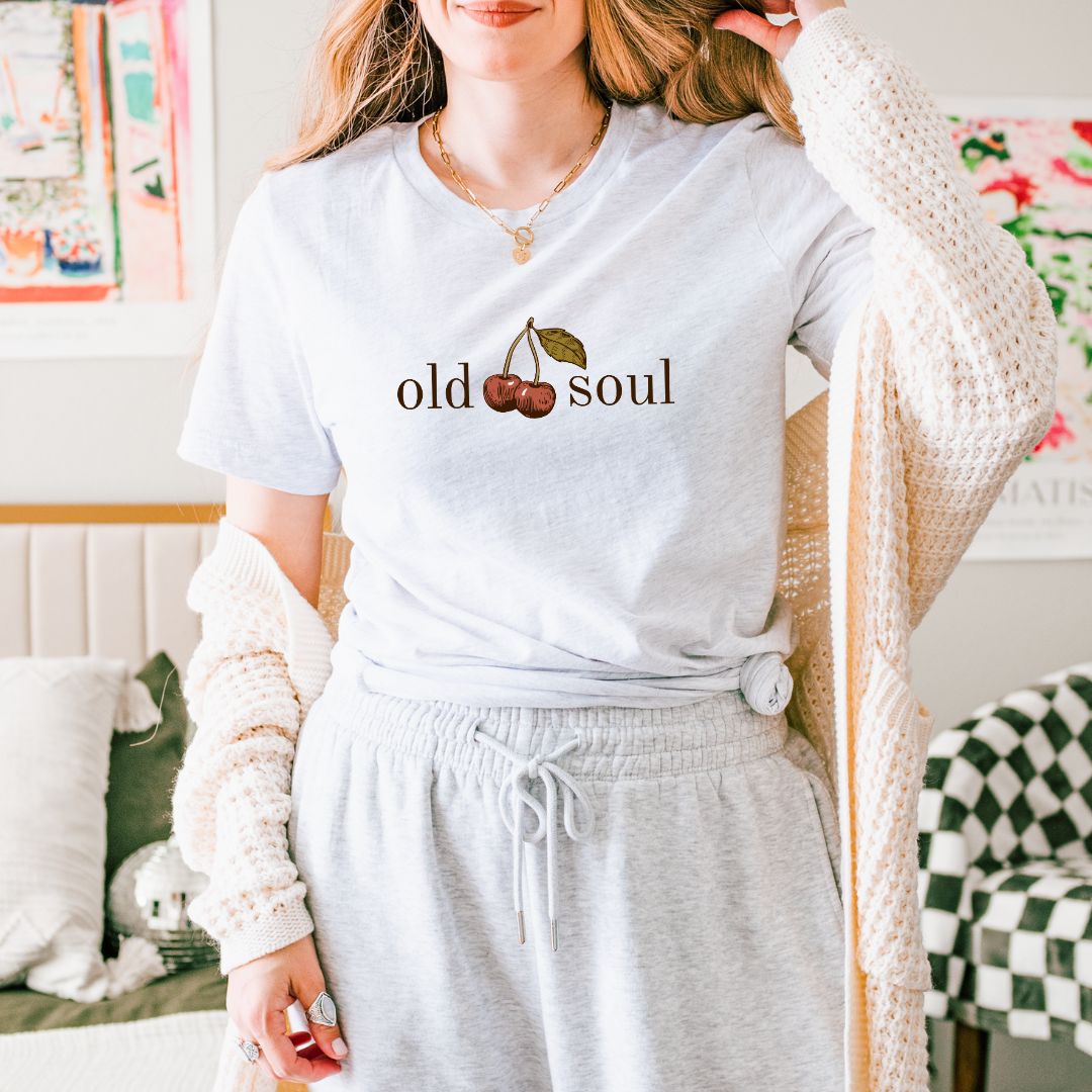 Old Soul Tee Vintage Style Cherry Aesthetic T-Shirt