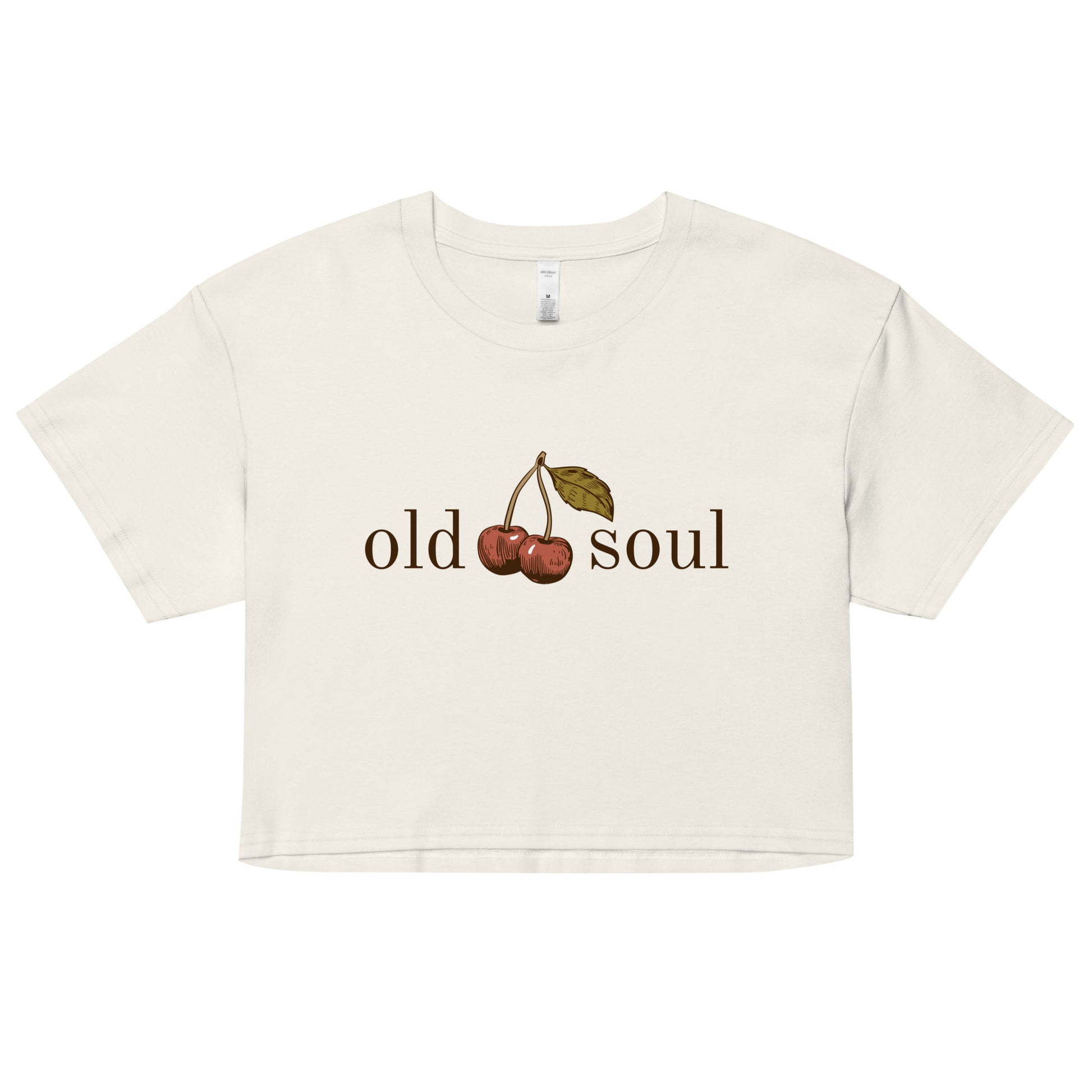 Old Soul Tee Vintage Style Cherry Aesthetic Crop Top