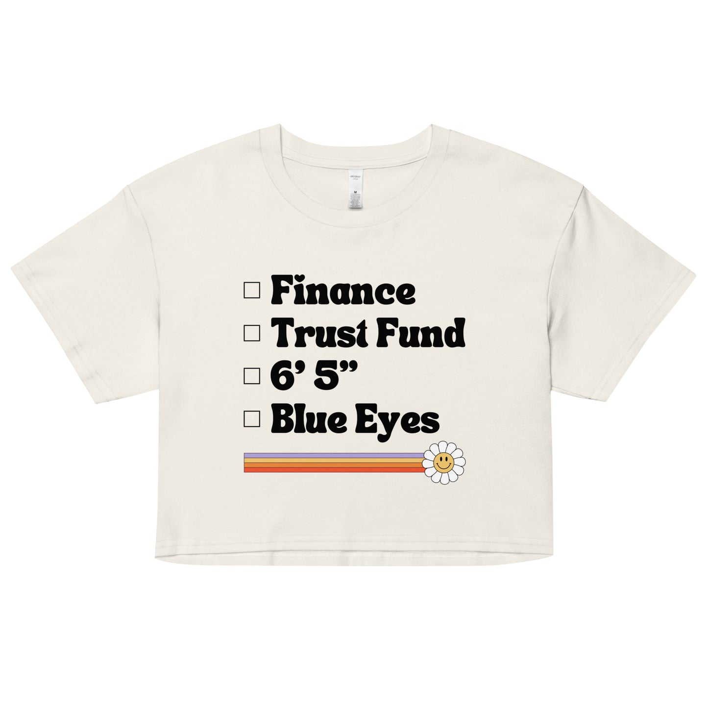 Unhinged Crop Top Finance Guy Funny Tee For Gag Gift Retro Style T-Shirt