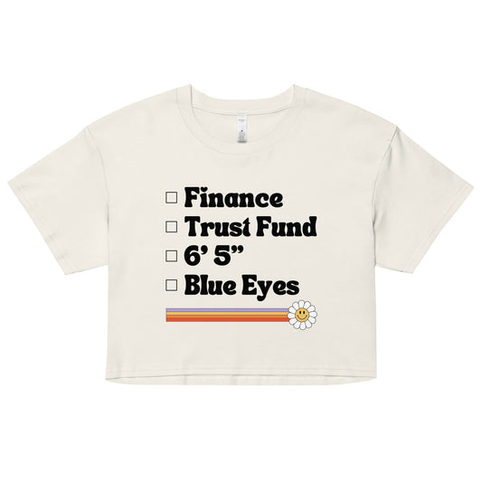 Unhinged Crop Top Finance Guy Funny Tee For Gag Gift Retro Style T-Shirt