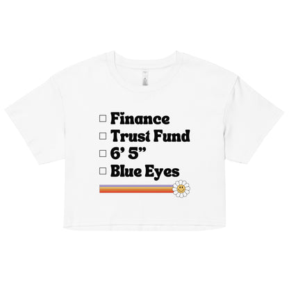 Unhinged Crop Top Finance Guy Funny Tee For Gag Gift Retro Style T-Shirt